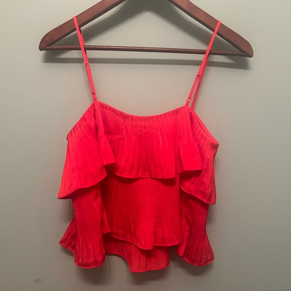 Express Red Flutter Top - Picture 3 of 4